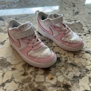 Pink Nike tennis shoes